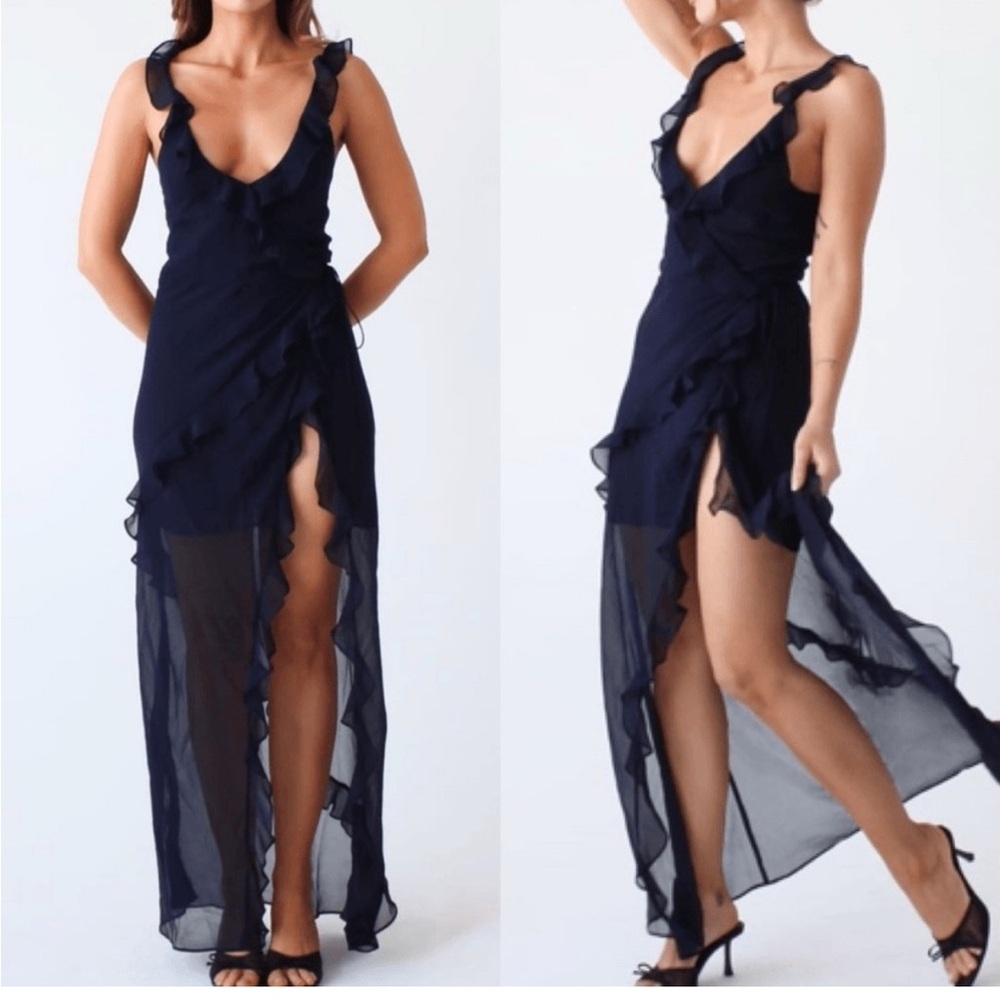 Rumored Just Like Heaven Dress, Navy- medium